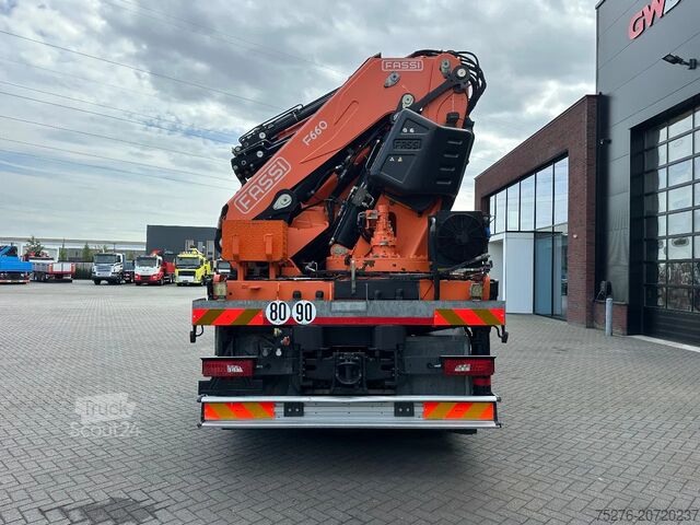 Vrachtwagen met kraan Scania R490 8x4 Tridem Fassi F660 + Fly Jib Euro 6