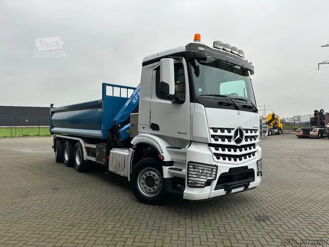 Kipper met kraan Mercedes-Benz Arocs 3243 8x4 Tridem Kipper/Kraan Euro 6