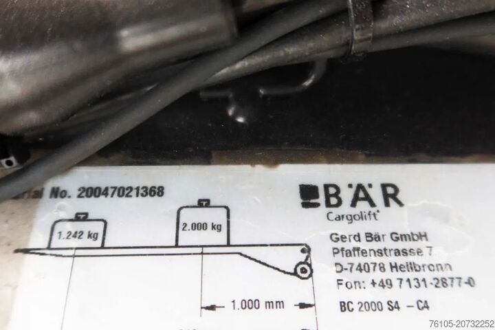 Koffer Mercedes-Benz Actros 1840 L Bakwagen + Bar klep 2000 KG + Geï...