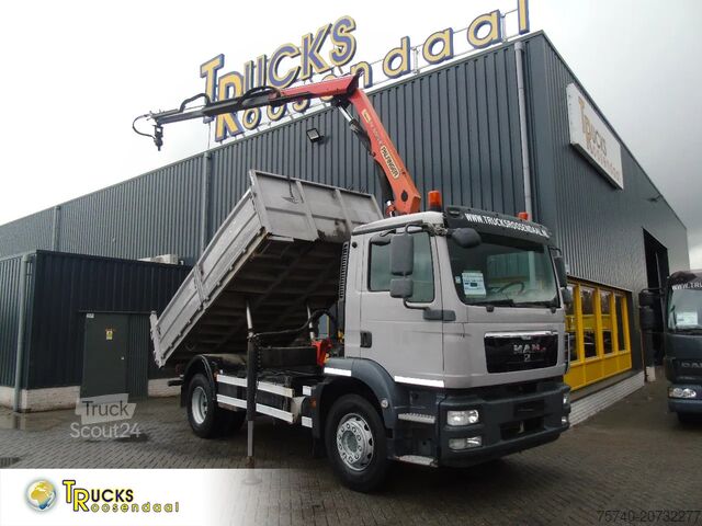 Camión grúa MAN TGM 18.250 + PALFINGER 11.001K + TIPPER + EURO 5