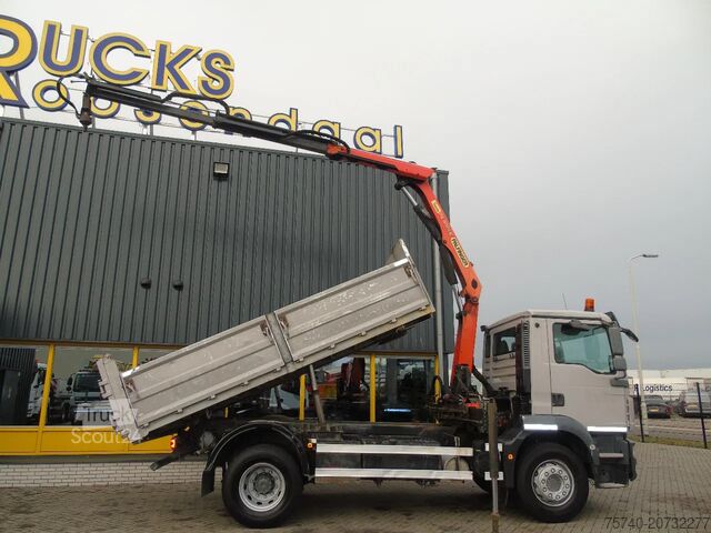 Camión grúa MAN TGM 18.250 + PALFINGER 11.001K + TIPPER + EURO 5