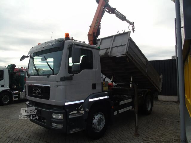 Camión grúa MAN TGM 18.250 + PALFINGER 11.001K + TIPPER + EURO 5