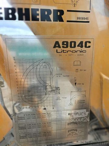 Riteņu ekskavators LIEBHERR A 904-2 C Litronic mit fahrbarer Kabine, Klima