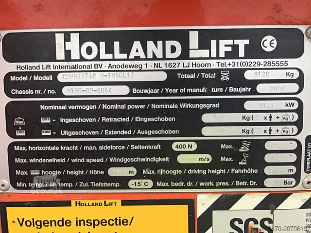 Saxlyftsbord Holland-Lift N195-12EL Combistar (19.5 m)