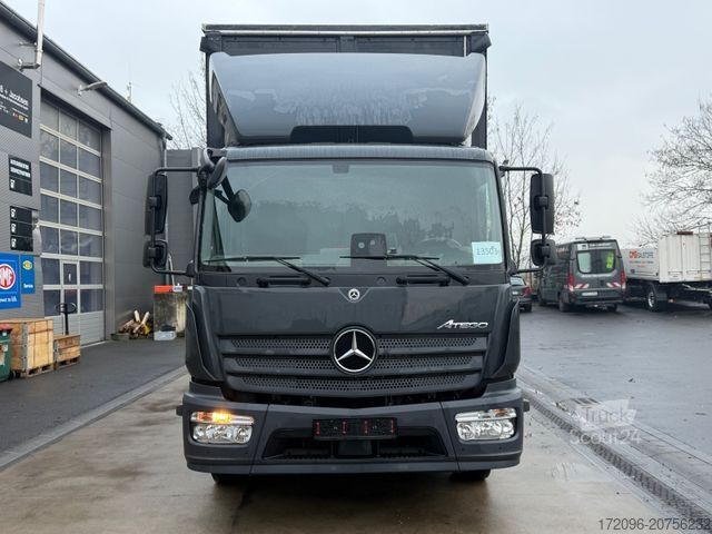 Flaklastbil med kapell MERCEDES-BENZ Atego 1530 Pritsche/Plane, Palfinger Lbw, Edscha