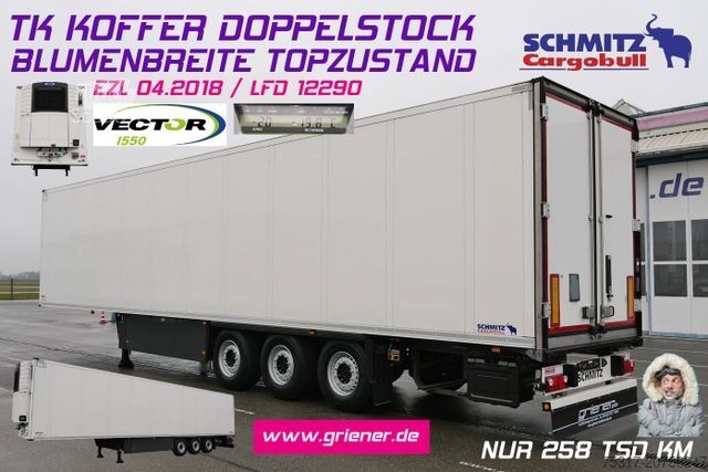 Kylsläpvagn SCHMITZ CARGOBULL SKO 24/CARRIER 1550/DOPPELSTOCK/BLUMEN 258tsd km