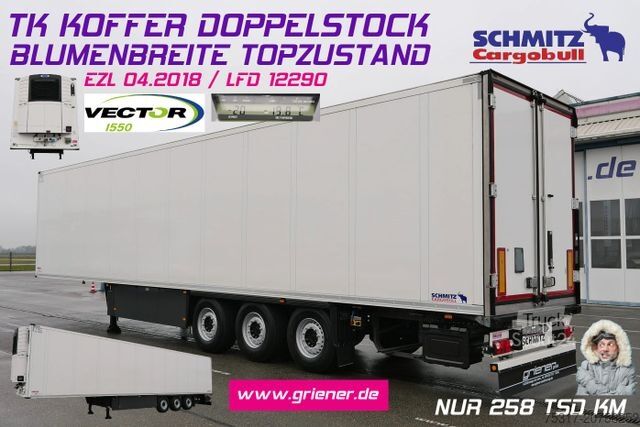 Kylsläpvagn SCHMITZ CARGOBULL SKO 24/CARRIER 1550/DOPPELSTOCK/BLUMEN 258tsd km