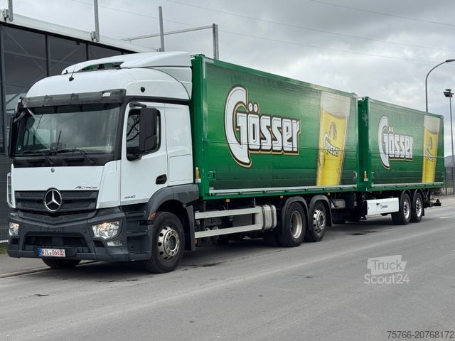Camião de bebidas MERCEDES-BENZ ACTROS 2540 L/ 2 x LBW / LENKACHSE / KOMPLETTZUG
