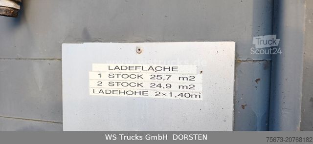 Polpriklopnik za prevoz živine MENKE-JANZEN 2 Stock Viehauflieger | Spindel