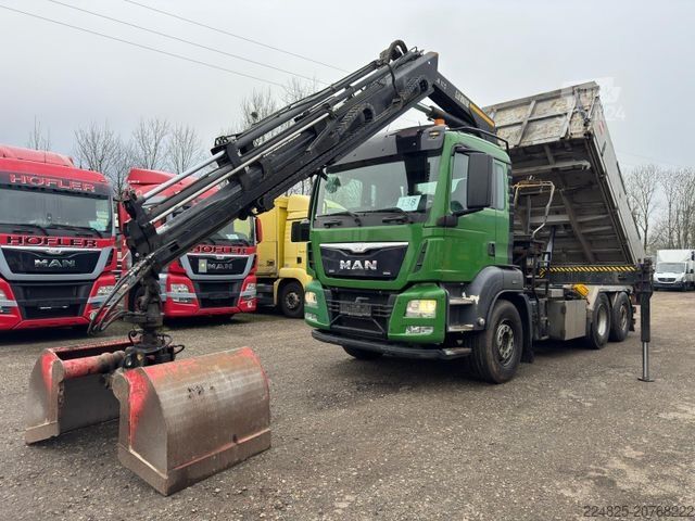 Furgone ribaltabile a tre lati MAN TGS 26.360 Dreiseitenkipper + Hiab X-HIDUO 188