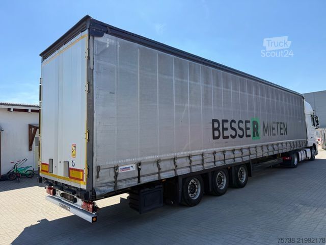 مقطورة نصفية مفتوحة مع قماش مشمع SCHMITZ CARGOBULL SCS24 Megatrailer/Hubdach/Edscha/3-Achsen