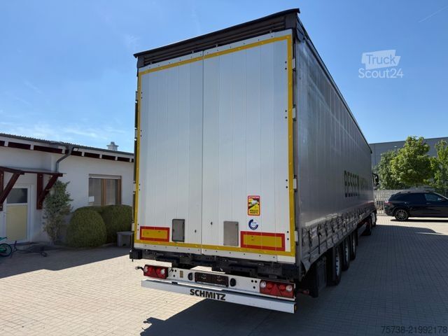 مقطورة نصفية مفتوحة مع قماش مشمع SCHMITZ CARGOBULL SCS24 Megatrailer/Hubdach/Edscha/3-Achsen