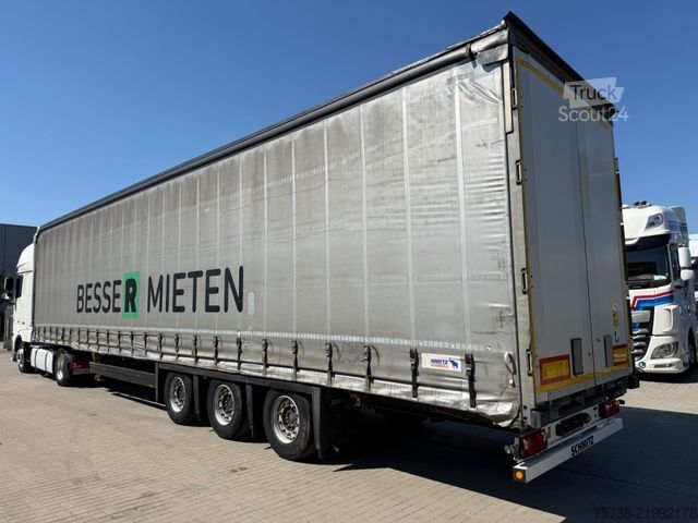 مقطورة نصفية مفتوحة مع قماش مشمع SCHMITZ CARGOBULL SCS24 Megatrailer/Hubdach/Edscha/3-Achsen