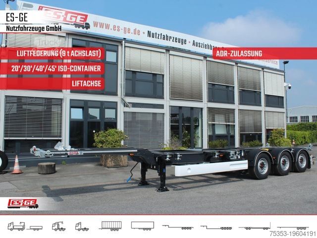 Swap body semitrailer WIELTON 3-Achs-Containerchassis - multifunktional