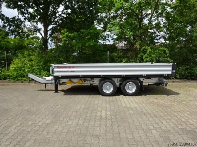 Kippanhänger Möslein TTD11 weiß neuer Tandem 3- Seitenkipper Tieflader-- Neufahrzeug --