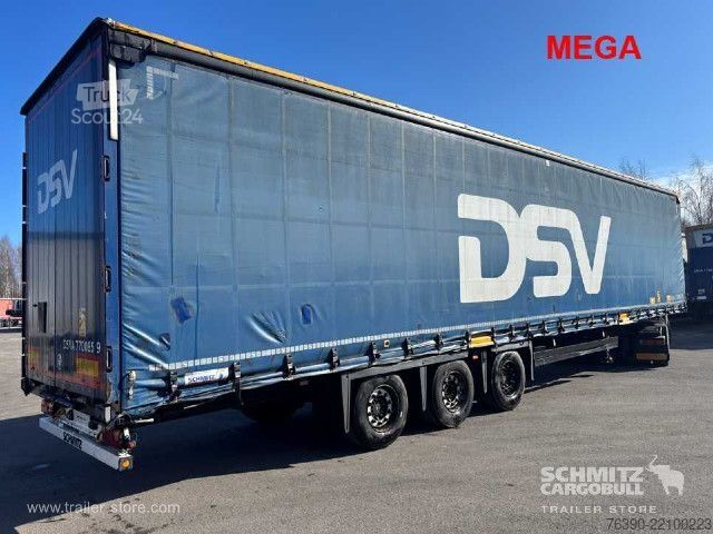Öppen semitrailer med kapell Schmitz Cargobull Semitrailer Curtainsider Mega
