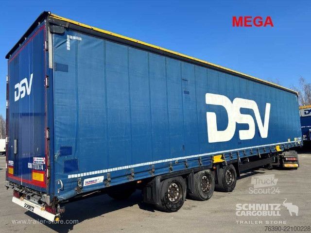 Öppen semitrailer med kapell Schmitz Cargobull Semitrailer Curtainsider Mega