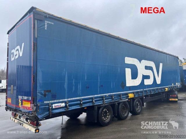 Öppen semitrailer med kapell Schmitz Cargobull Semitrailer Curtainsider Mega