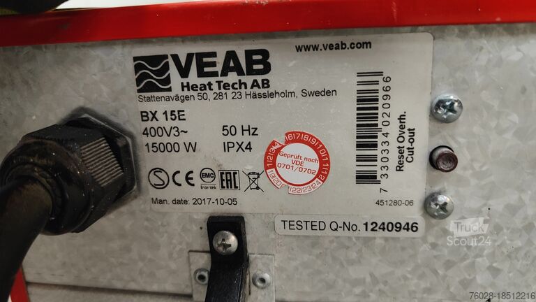 Elektro-Heizlüfter VEAB BX 15 E