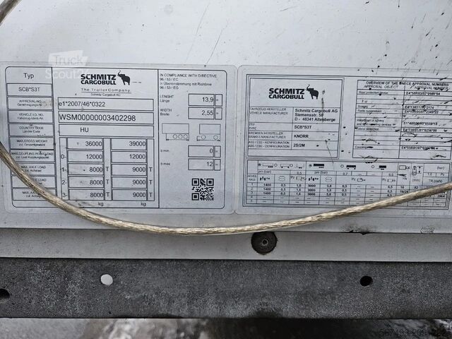 Prelate glisante Schmitz Cargobull SCB S3T VARIOS 8 units