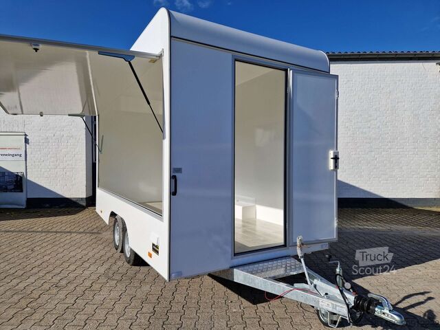 Rimorchio con bancone Tomplan Aero Retro VKP 420cm Tandem 2000kg leer