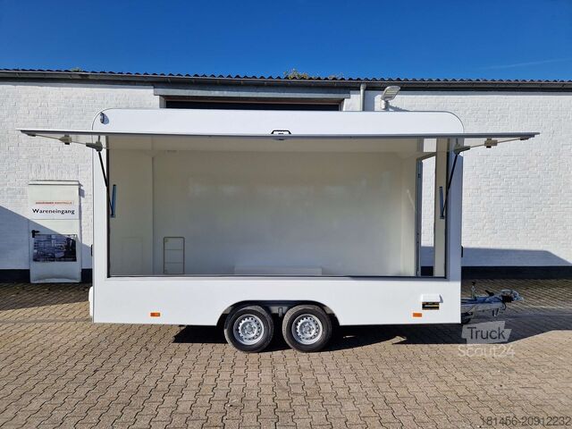 Rimorchio con bancone Tomplan Aero Retro VKP 420cm Tandem 2000kg leer