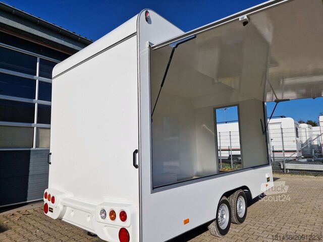 Rimorchio con bancone Tomplan Aero Retro VKP 420cm Tandem 2000kg leer