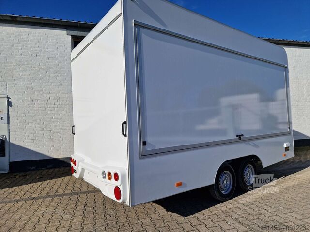 Rimorchio con bancone Tomplan Aero Retro VKP 420cm Tandem 2000kg leer