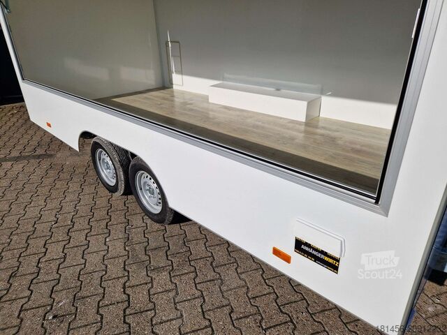 Rimorchio con bancone Tomplan Aero Retro VKP 420cm Tandem 2000kg leer