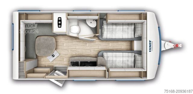 Rulotă FENDT Bianco Activ 465 SGE Modell 2026 / 1800 kg / Sav