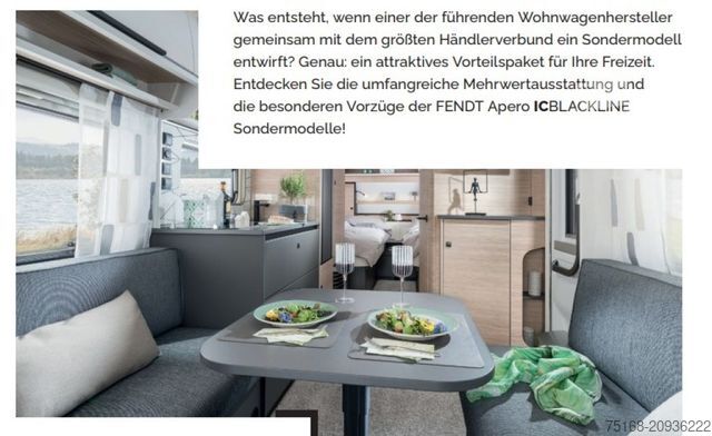 Rulotă FENDT Apero 515 SG Blackline / Mover / Fahrradträger