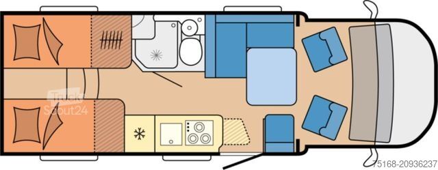 Félintegrált lakóautó HOBBY ONTOUR T 710 GE Modell 2025 / Navigation / Marki