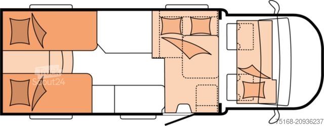 Félintegrált lakóautó HOBBY ONTOUR T 710 GE Modell 2025 / Navigation / Marki