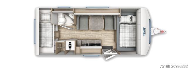 Rulotă FENDT Bianco Activ 515 SKF Modell 2025 / 2000 kg / Pul