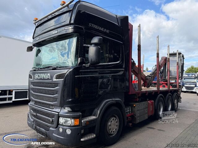 Prepravca dreva Scania R620 V8 8x4, Kesla 2012T, Euro 5