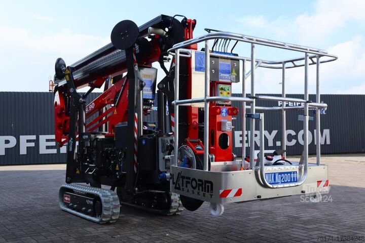 Leddelt teleskopisk arbejdsplatform Platform Basket Spider 18.90 PRO CE Declaration, Valid inspection,