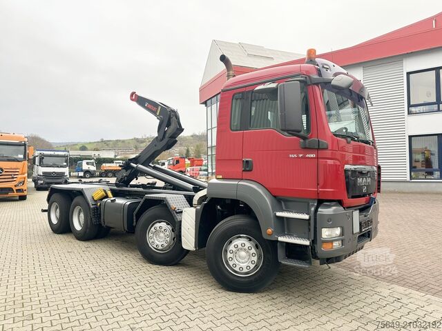 Haakarm vrachtwagen MAN TGS 35.480 8X4 BL TGS 35.400 8x4 BL, Schub-Knick bis 6,5m Container