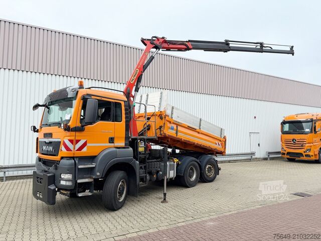 Torenkraan MAN TGS 28.400 6X4-4 BL TGS 28.400 6X4-4 BL, Winterdienstausstattung, Lenk-/Lift, Kran Palfinger PK12001-EH, Funk