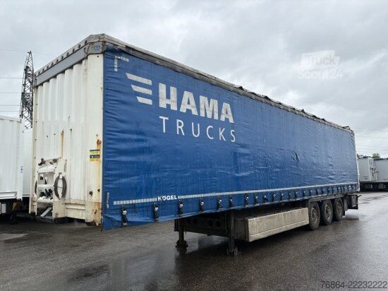 Öppen semitrailer med kapell KRONE SD 24 TAUTLINER, BPW-ACHSEN, LIFTACHSE, EDSCHA-VERDECK,