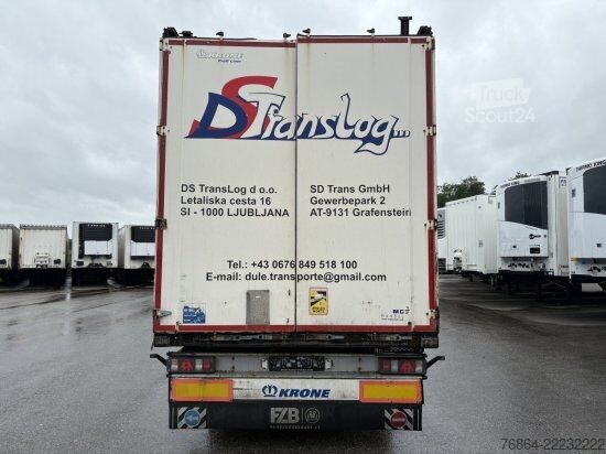 Öppen semitrailer med kapell KRONE SD 24 TAUTLINER, BPW-ACHSEN, LIFTACHSE, EDSCHA-VERDECK,