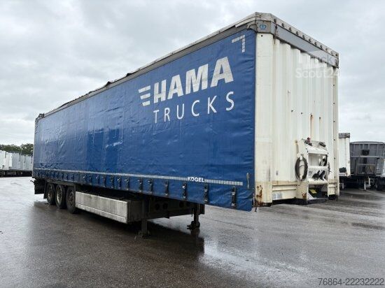 Öppen semitrailer med kapell KRONE SD 24 TAUTLINER, BPW-ACHSEN, LIFTACHSE, EDSCHA-VERDECK,