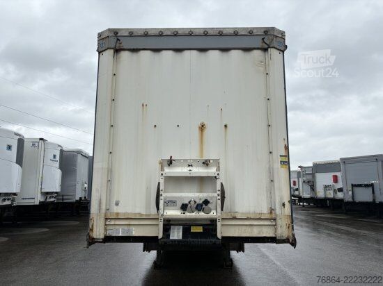 Öppen semitrailer med kapell KRONE SD 24 TAUTLINER, BPW-ACHSEN, LIFTACHSE, EDSCHA-VERDECK,