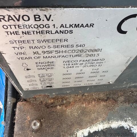 Road sweeper Ravo 5  serie 540