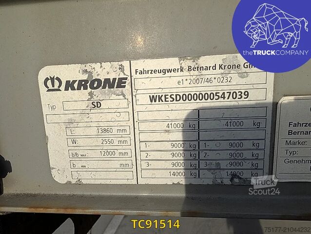 Bâches coulissantes Krone curtainsider hardwood floor