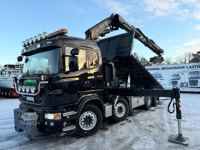 Tipper with crane Scania G440 Tipper + FASSI F365XP + Fly jibb, Euro 6, ...