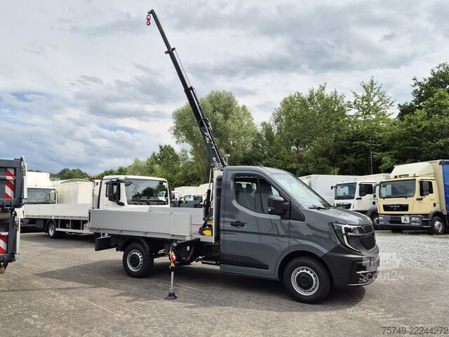Pick-up skåpbil renault Master L2H1 (neues Mod.) Alupritsche m. Kran