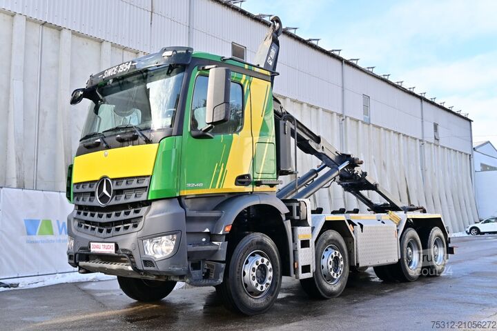 Камион с кука за контейнери Mercedes-Benz Arocs 3248  Schaltgetiebe Retarder Schwerlast