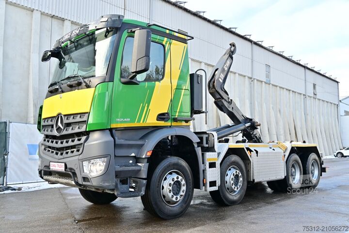 Камион с кука за контейнери Mercedes-Benz Arocs 3248  Schaltgetiebe Retarder Schwerlast