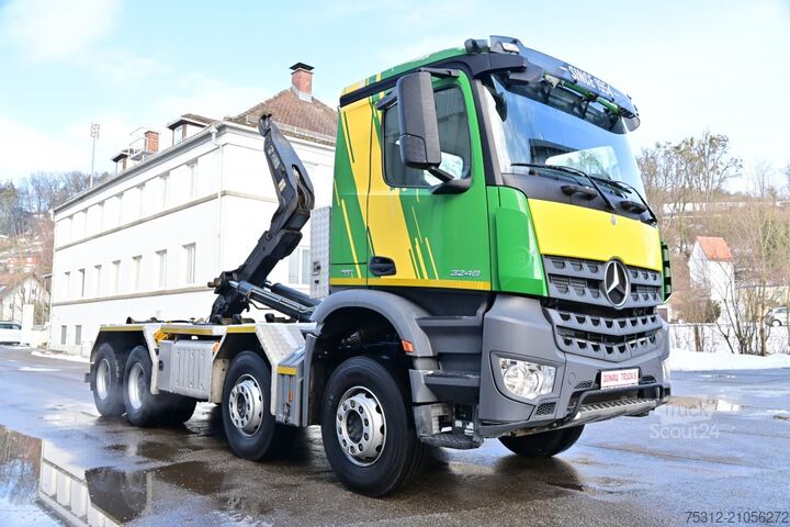 Камион с кука за контейнери Mercedes-Benz Arocs 3248  Schaltgetiebe Retarder Schwerlast