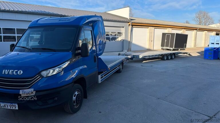 Evakuatora automašīna IVECO Daily, mit 3 Achs Fahrzeugtranspor Abschleppwagen 5200 kg